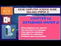 Chapter 12 Databases Querying IGCSE COMPUTER SCIENCE GUIDE UPDATED FOR 2021-2022 SYLLABUS