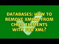 Databases How to remove xmlns from child elements with FOR XML