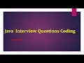 Java Interview Questions remove duplicate elements Gunji Ashok Java