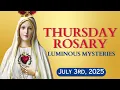 Download Lagu HOLY ROSARY 🕊️ Thursday, July 3, 2025 🕊️ Luminous Mysteries 🕊️ Today's Rosary🌹