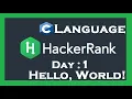 1 Hello World in C Hackerrank C Solutions Hackerrank solution in C Shaurya Coder