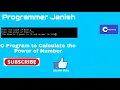 C Program To Calculate Power of a Number Programmer Jenish