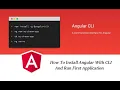 How To Install Angular CLI In Any Windows Run Your First Application Full Setup Step By Step
