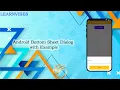Android Studio Tutorial Android Bottom Sheet Dialog with Example