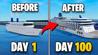 I Survived 100 Days in Cruise Line Tycoon.. | Roblox