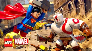 Superman vs Kratos God of War no LEGO Marvel Super Heroes