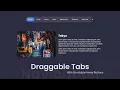 Responsive Horizontal Scrollable Draggable Tab Menu With Tab Content - Html CSS Javascript