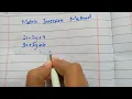 Matrix Inversion Method How to solve matrix inversion method
