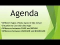 2 SQL Server - Datatypes and situation to use each type CHAR vs NCHAR and VARCHAR vs NVARCHAR