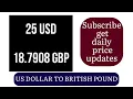 Rate British Pound to Us Dollar Today 25 April 2025 USD to GBP