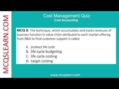 Download MP3 Cost Management Quiz Questions and Answers PDF - Cost Accounting MCQs Questions - App & eBook