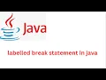 labelled break statement in java