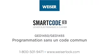 Weiser SmartCode 5 Levier electronique a clavier Programmation sans un code commun