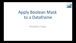 How to apply Boolean mask in dataframes Python for beginners Python Tutorials Analytics Leap