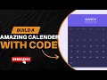 Build Your Own Calendar App with HTML CSS JavaScript Beginner Friendly