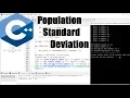 C Program to Calculate the Population Standard Deviation using an Array