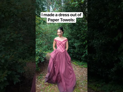 I made this dress out of paper towels🧻💖
