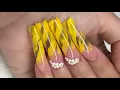Acrylic Nails Tutorial Nail Hack Yellow Nail Design For Beginners