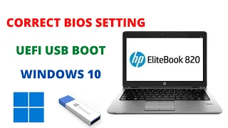 Download HP EliteBook 820 BIOS Settings For UEFI USB Boot Install Windows 10 MP3