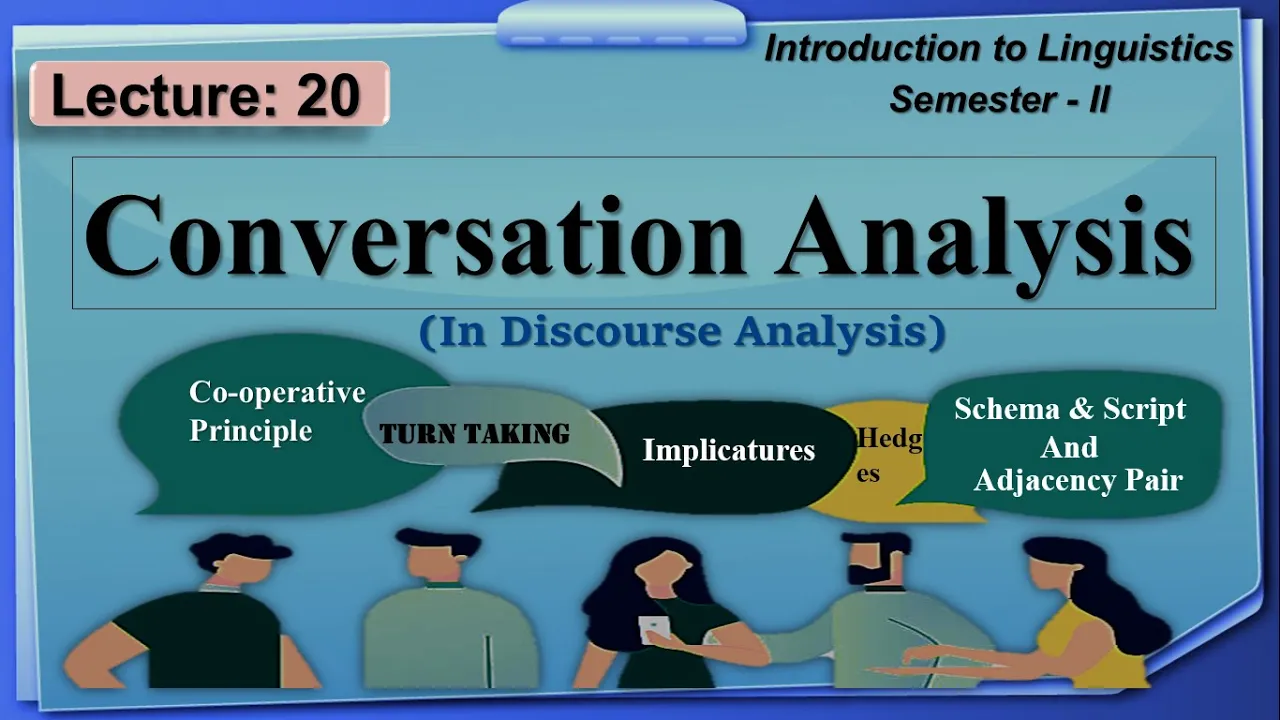 Conversation Analysis in Discourse Analysis | Lecture: 20 | Linguistics-II