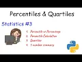 percentiles quartiles 5 number summary