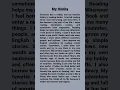 My Hobby Easy English Reading for Students Reading Practice