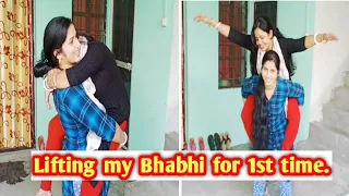 lift carry with bhabhi i lifted my bhabhi lift and carry segment ff lifting