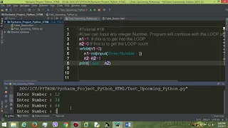 Tutorial Pycharm LOOPS While