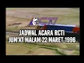 jadwal acara RCTI  jum'at malam 22 maret 1996