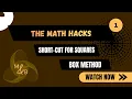 Box Method Trick Fast Squares Multiplication Math Hacks By Abhishek Sir M B Classes