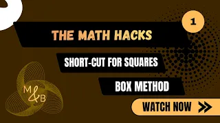 Box Method Trick Fast Squares Multiplication Math Hacks By Abhishek Sir M B Classes
