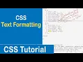 CSS Text Formatting Text Shadow Text Color CSS Tutorial