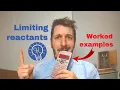 Limiting reactants in chemical calculations GCSE AQA Chemistry with worked examples