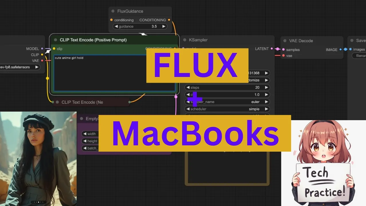 Macbook run FLUX locally - the free and open source model that beats Midjouney - Mac AI Tutorial Video Thumbnail