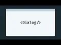 How to Create a Modal Dialog Natively in the Browser