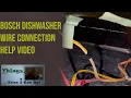 Bosch Dishwasher Wiring overview
