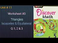 Unit Triangles Isosceles Equilateral Discover Maths Worksheet 3 GRADE 5