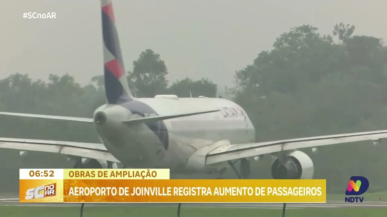 Obras de ampliação aumentam fluxo de passageiros no aeroporto de Joinville