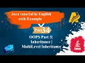 Java Tutorial Part34 OOPS Part3 Inheritance MultiLevel Inheritance