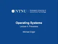 Operating systems lecture 4 part 1 processes