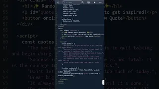 Random Quote Generator using HTML CSS JavaScript Beginner Project