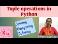 Tuple operations in Python