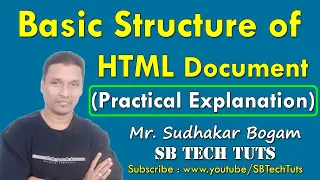 Basic Structure of HTML Document with Practical HTML Tutorial CLASS-5 Telugu