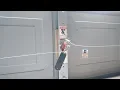 Installing key lock and converting garage door to manual power