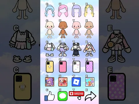 c,u,t,e❤️‍🔥🫰Cute look choose your favourite look #tocaboca #tocalifeworld #avatarworld