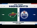 NHL Highlights Wild vs Oilers - January 31 2026