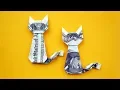 EASY Money CAT Origami Dollar Gift Idea Animal Tutorial DIY