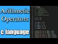Arithmetic Operators in c language modulus operator