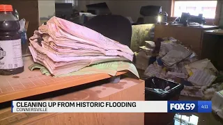 Horrifying Connersville floodwaters recede homeowners return to wreckage