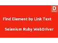 Selenium Ruby Find Element by Link Text